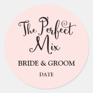 Sticker Rond L'Autocollant De Mariage De Mariage Parfait