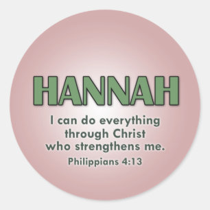 Sticker Rond L'autocollant de nom de Hannah