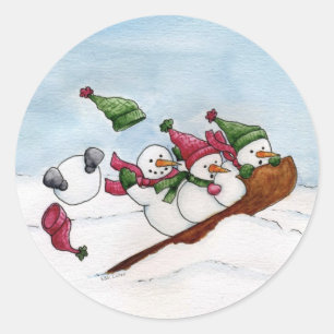 Sticker Rond L'autocollant de tour de Sleigh