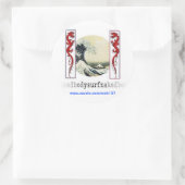 Sticker Rond L'autocollant Dragon de BSN Bodysurfing Apparel (Sac)