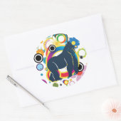 Sticker Rond L'Autocollant Gorilla (Enveloppe)