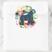 Sticker Rond L'Autocollant Gorilla (Sac)