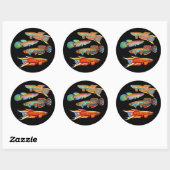 Sticker Rond L'autocollant Killifish (Feuille)