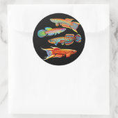 Sticker Rond L'autocollant Killifish (Sac)