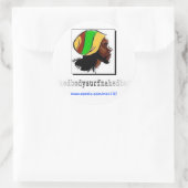 Sticker Rond L'autocollant Rasta de BSN Bodysurfing Apparel (Sac)