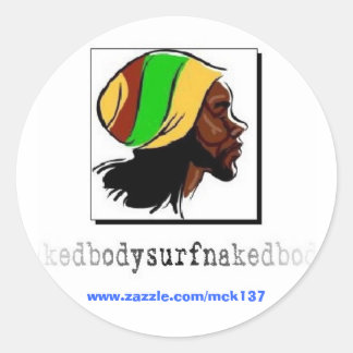 Sticker Rond L'autocollant Rasta de BSN Bodysurfing Apparel