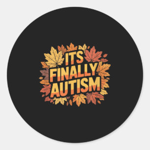 Sticker Rond L'automne dernier de l'autisme