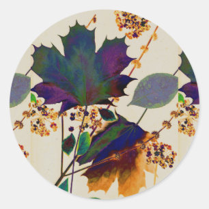 Sticker Rond L'automne laisse les couleurs royales