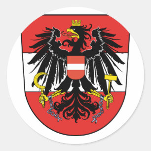 Sticker Rond L'Autriche s'est mélangée, l'Autriche
