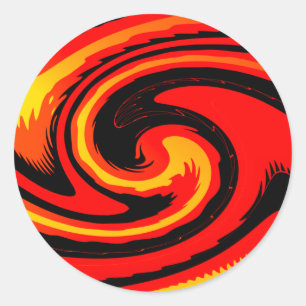 Sticker Rond Lava