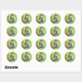 Sticker Rond Lava Salamander (Feuille)