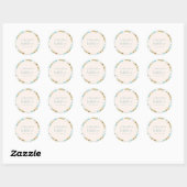 Sticker Rond Lavage de mariage damier tournesol turquoise  (Feuille)