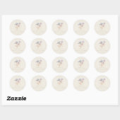 Sticker Rond Lavage de mariage iris aquarelle (Feuille)