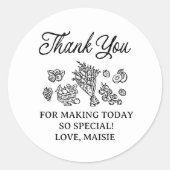 Sticker Rond Lavage Frais Sur Le Marché Enterrement de Vie de J (Devant)