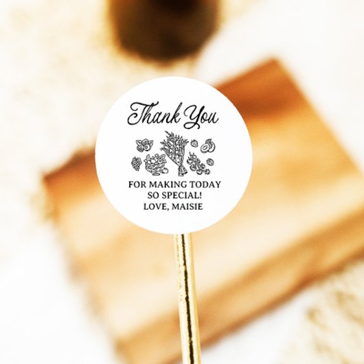 Sticker Rond Lavage Frais Sur Le Marché Enterrement de Vie de J