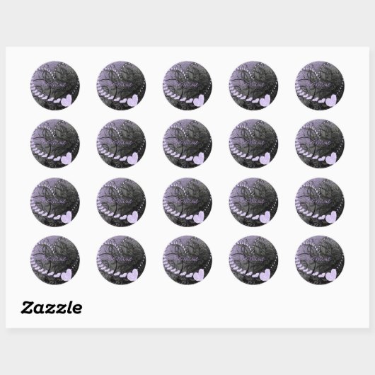 Sticker Rond Lavande - - - (Feuille)