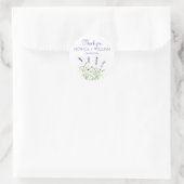 Sticker Rond Lavande aquarelle fleurs herbes rustique violet (Sac)