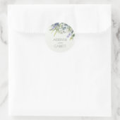 Sticker Rond Lavande avec Mariage de verdure Eucalyptus (Sac)