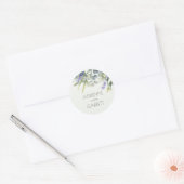 Sticker Rond Lavande avec Mariage de verdure Eucalyptus (Enveloppe)
