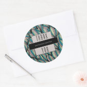 Sticker Rond Lavande de Merci d'entreprise et Abstrait noir (Enveloppe)