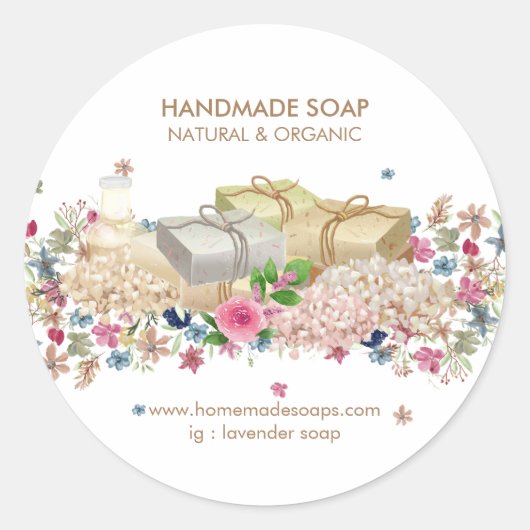 Sticker Rond Lavande de savon Spa naturel (Devant)