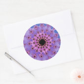 Sticker Rond Lavande et oeil rose (Enveloppe)