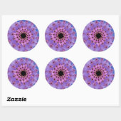 Sticker Rond Lavande et oeil rose (Feuille)