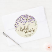 Sticker Rond lavande fleurie douche nuptiale favorise autocolla (Enveloppe)