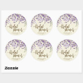 Sticker Rond lavande fleurie douche nuptiale favorise autocolla (Feuille)