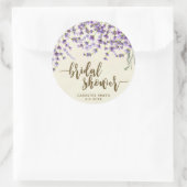 Sticker Rond lavande fleurie douche nuptiale favorise autocolla (Sac)