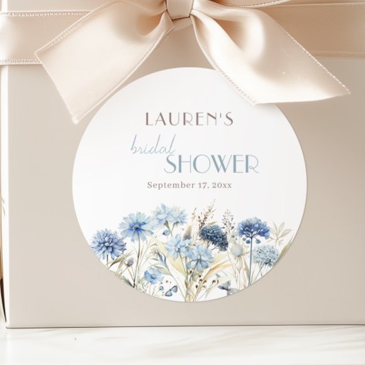 Sticker Rond Lavande Hydrangea Fête de Mariage