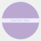 Sticker Rond Lavande Lumière Personnalisable Purple (Devant)