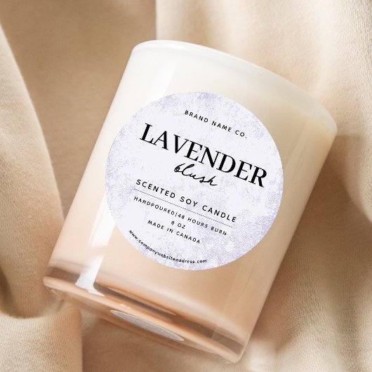 Sticker Rond Lavande moderne rustique