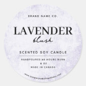 Sticker Rond Lavande moderne rustique (Devant)