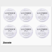 Sticker Rond Lavande moderne rustique (Feuille)