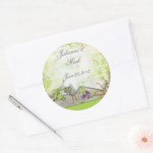 Sticker Rond Lavande pourpre pois doux Enregistrer l'étiquette  (Enveloppe)