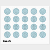 Sticker Rond Lavande Rustique fait main Lavande Bleu brillant (Feuille)