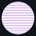 Sticker Rond Lavande triée<br><div class="desc">Pastel rayures violettes et blanches</div>