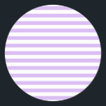 Sticker Rond Lavande triée<br><div class="desc">Pastel rayures violettes et blanches</div>