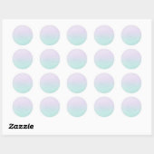 Sticker Rond lavande violette turquoise b faux parties scintill (Feuille)