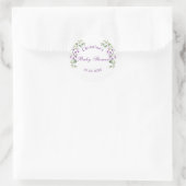 Sticker Rond Lavander Fleurs Baby shower Baby shower classique (Sac)