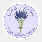 Sticker Rond Lavandula séché Lavender Bunch du Jardin de (Devant)