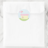 Sticker Rond Lave-bébé (rose) (Sac)