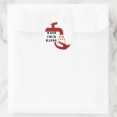 Sticker Rond Lave-toi les mains (Sac)