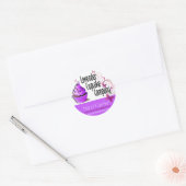 Sticker Rond Lavender Cupcake Company Custom (Enveloppe)