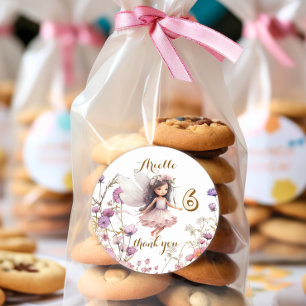 Sticker Rond Lavender Fairy fleur sauvage merci