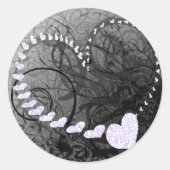 Sticker Rond Lavender Heart (Devant)