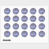 Sticker Rond Lavender Hydrangeas fleurs violettes (Feuille)