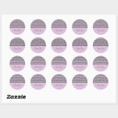 Sticker Rond Lavender Lilac Purple Silver Parties scintillant S (Feuille)