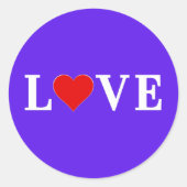 Sticker Rond Lavender LOVE (Devant)